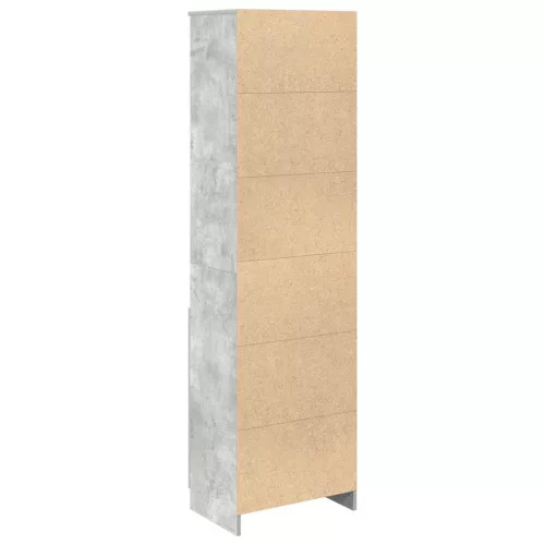 Betonszürke szerelt fa magasszekrény 50x35x180 cm