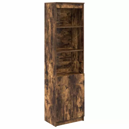 Füstös tölgy színű szerelt fa magasszekrény 50x35x180 cm