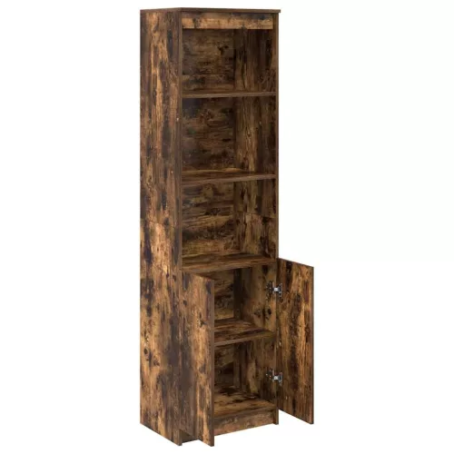 Füstös tölgy színű szerelt fa magasszekrény 50x35x180 cm