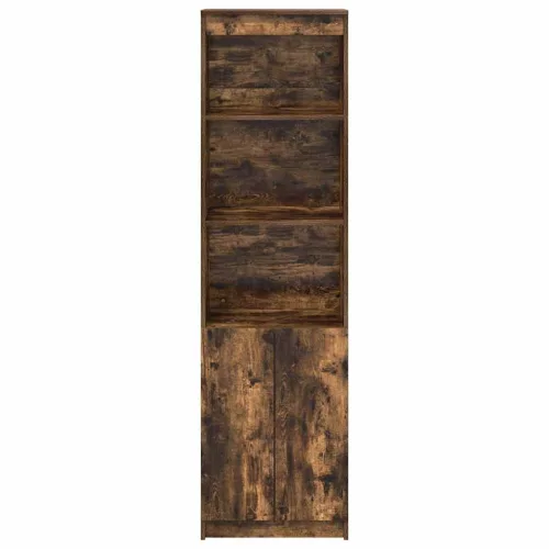 Füstös tölgy színű szerelt fa magasszekrény 50x35x180 cm