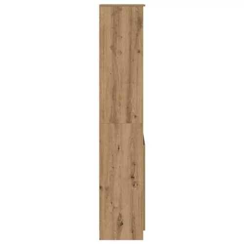 Kézműves tölgy színű szerelt fa magasszekrény 50x35x180 cm