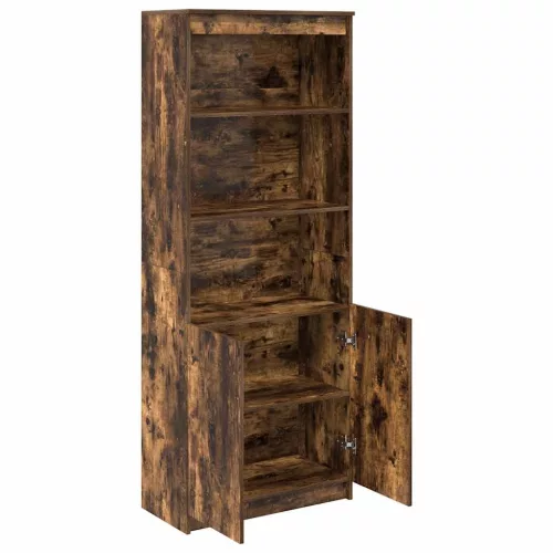 Füstös tölgy színű szerelt fa magasszekrény 70 x 35 x 180