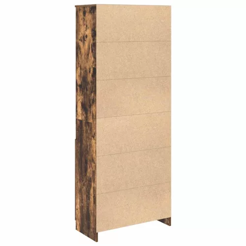 Füstös tölgy színű szerelt fa magasszekrény 70 x 35 x 180