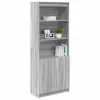 Szürke sonoma színű szerelt fa magasszekrény 70 x 35 x 180
