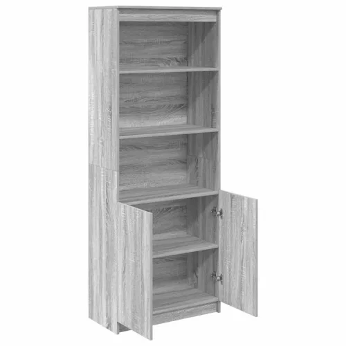 Szürke sonoma színű szerelt fa magasszekrény 70 x 35 x 180