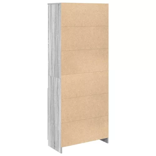 Szürke sonoma színű szerelt fa magasszekrény 70 x 35 x 180