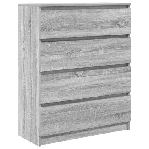 Szürke sonoma színű szerelt fa tálalószekrény 80x35x99 cm