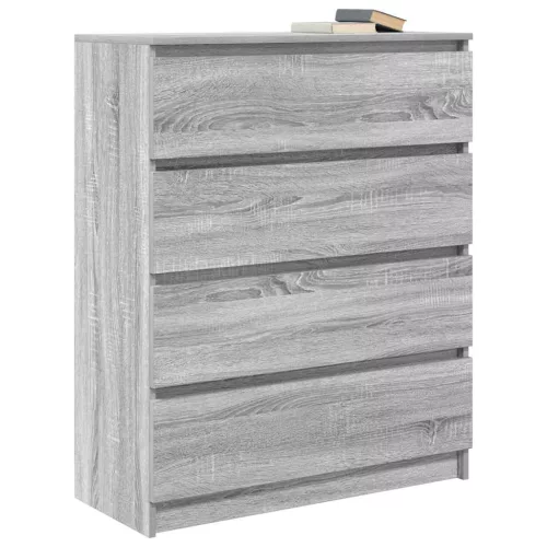 Szürke sonoma színű szerelt fa tálalószekrény 80x35x99 cm