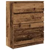 Antik fa színű szerelt fa tálalószekrény 80x35x99 cm