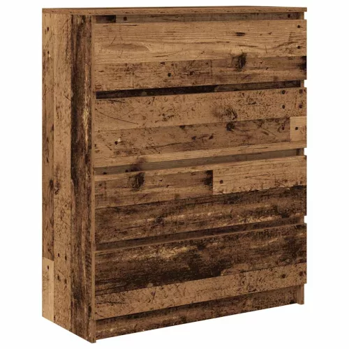 Antik fa színű szerelt fa tálalószekrény 80x35x99 cm