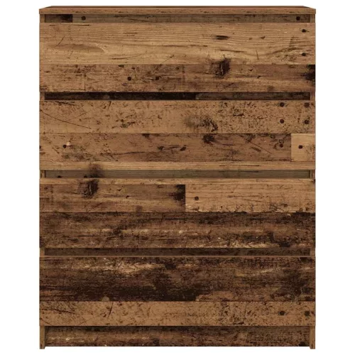 Antik fa színű szerelt fa tálalószekrény 80x35x99 cm