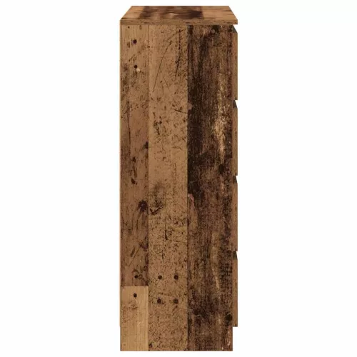 Antik fa színű szerelt fa tálalószekrény 80x35x99 cm