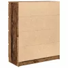 Antik fa színű szerelt fa tálalószekrény 80x35x99 cm