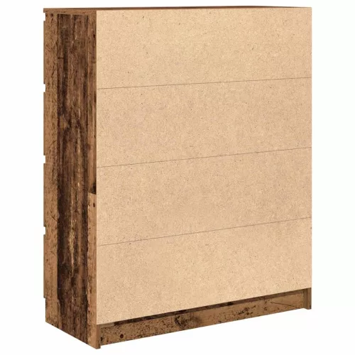 Antik fa színű szerelt fa tálalószekrény 80x35x99 cm
