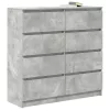 Betonszürke szerelt fa tálalószekrény 100x35x99 cm