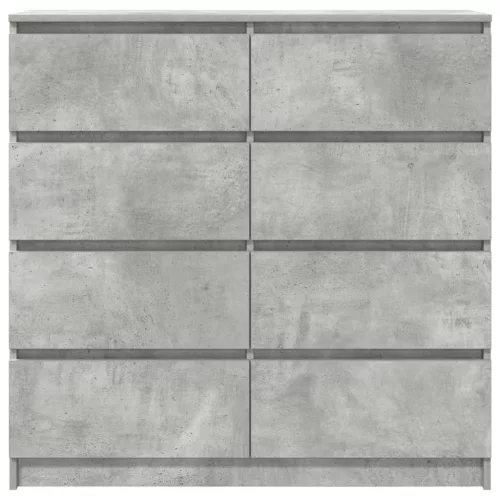 Betonszürke szerelt fa tálalószekrény 100x35x99 cm
