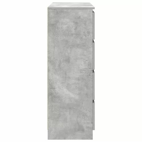 Betonszürke szerelt fa tálalószekrény 100x35x99 cm