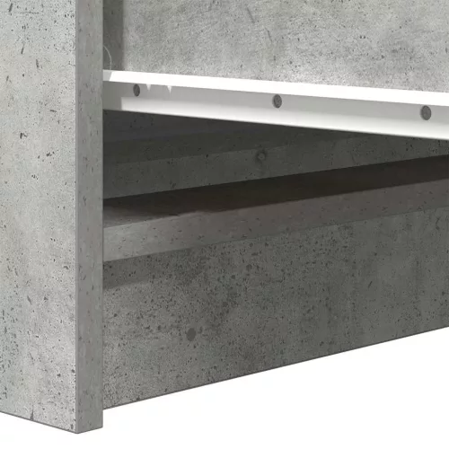 Betonszürke szerelt fa tálalószekrény 100x35x99 cm