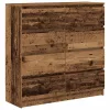 Antik fa színű szerelt fa tálalószekrény 100x35x99 cm