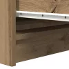 Kézműves tölgy színű szerelt fa tálalószekrény 100x35x99 cm