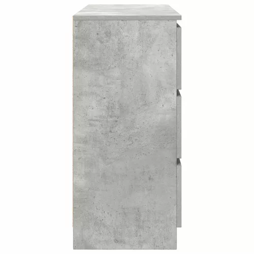 Betonszürke szerelt fa tálalószekrény 100x35x76 cm