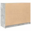 Betonszürke szerelt fa tálalószekrény 100x35x76 cm