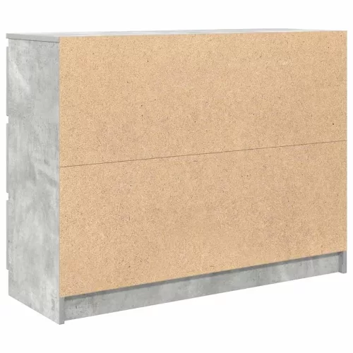 Betonszürke szerelt fa tálalószekrény 100x35x76 cm