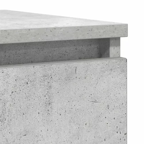 Betonszürke szerelt fa tálalószekrény 100x35x76 cm