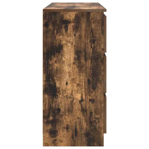 Sonoma tölgy színű szerelt fa tálalószekrény 100x35x76 cm