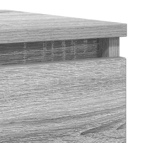 Szürke sonoma színű szerelt fa tálalószekrény 100x35x76 cm