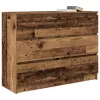 Antik fa szerelt fa tálalószekrény 100x35x76 cm