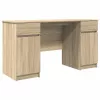 Asztal fiókkal polcokkal sonoma tölgy 140 x 49 x 76 cm Faanyag