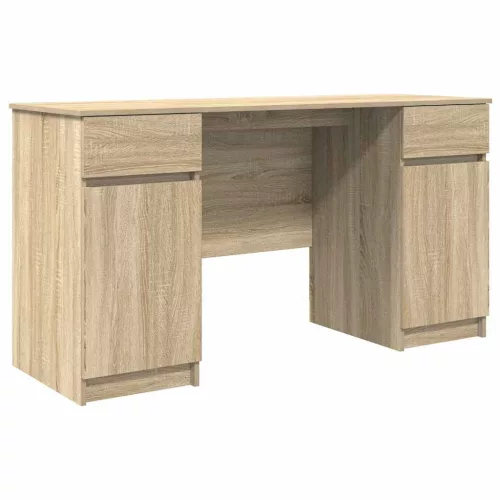 Asztal fiókkal polcokkal sonoma tölgy 140 x 49 x 76 cm Faanyag