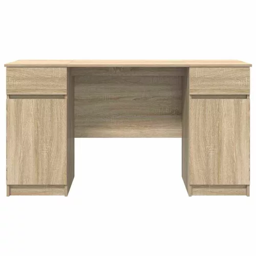 Asztal fiókkal polcokkal sonoma tölgy 140 x 49 x 76 cm Faanyag