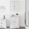 Fürdőszoba bútor szett polcokkal 2 pcs Barna 67.5 x 34 x 80 cm