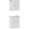 Fürdőszoba bútor szett polcokkal 2 pcs Barna 67.5 x 34 x 80 cm
