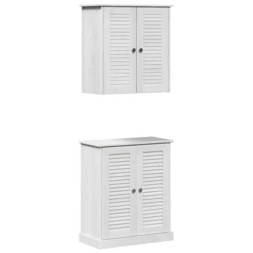 Fürdőszoba bútor szett polcokkal 2 pcs Barna 67.5 x 34 x 80 cm