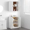 Fürdőszoba bútor szett polcokkal 2 pcs Barna 67.5 x 34 x 80 cm