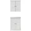 Fürdőszoba bútor szett polcokkal 2 pcs Barna 67.5 x 34 x 80 cm
