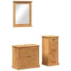 Fürdőszoba bútor szett fiókkal VIGO 3 pcs Barna 37 x 34 x 80 cm