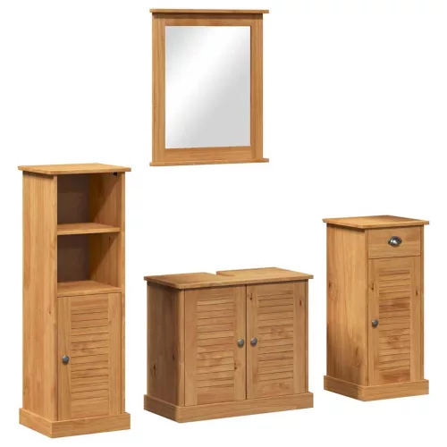 Fürdőszoba bútor szett VIGO 4 pcs mézbarna 37 x 34 x 110 cm