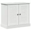 Fürdőszoba bútor szett 3 pcs antik fehér 37 x 34 x 110 cm