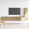 Fali TV szekrények 3 db kézműves tölgy szerelt fa