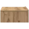Kézműves tölgy színű szerelt fa éjjeliszekrény 60x35 cm