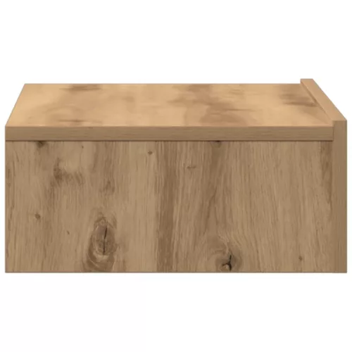 Kézműves tölgy színű szerelt fa éjjeliszekrény 60x35 cm