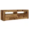 2 db antik fa színű éjjeliszekrény LED-del 60 x 35 x 40 cm