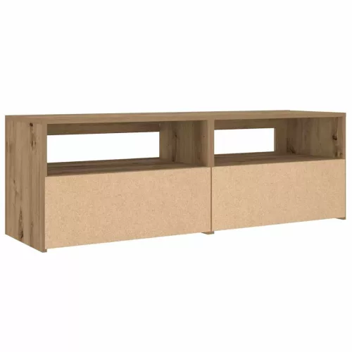 2 db kézműves tölgy színű éjjeliszekrény LED-del 60 x 35 x 40cm
