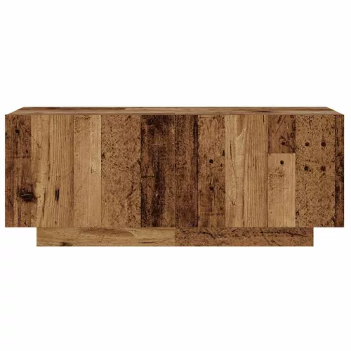 Antik fa színű szerelt fa TV-szekrény LED-ekkel 260x35x40 cm