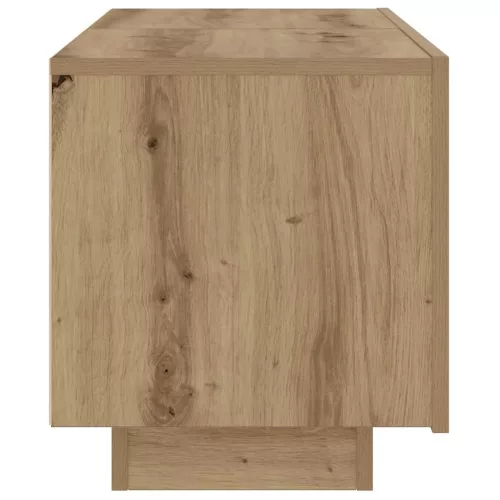Kézműves tölgy színű szerelt fa éjjeliszekrény 100 x 35 x 40 cm