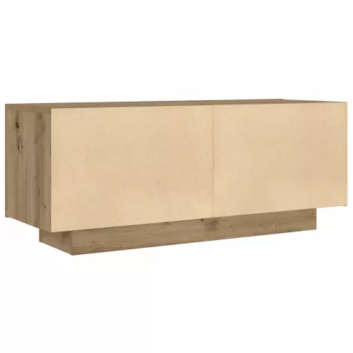 Kézműves tölgy színű szerelt fa éjjeliszekrény 100 x 35 x 40 cm